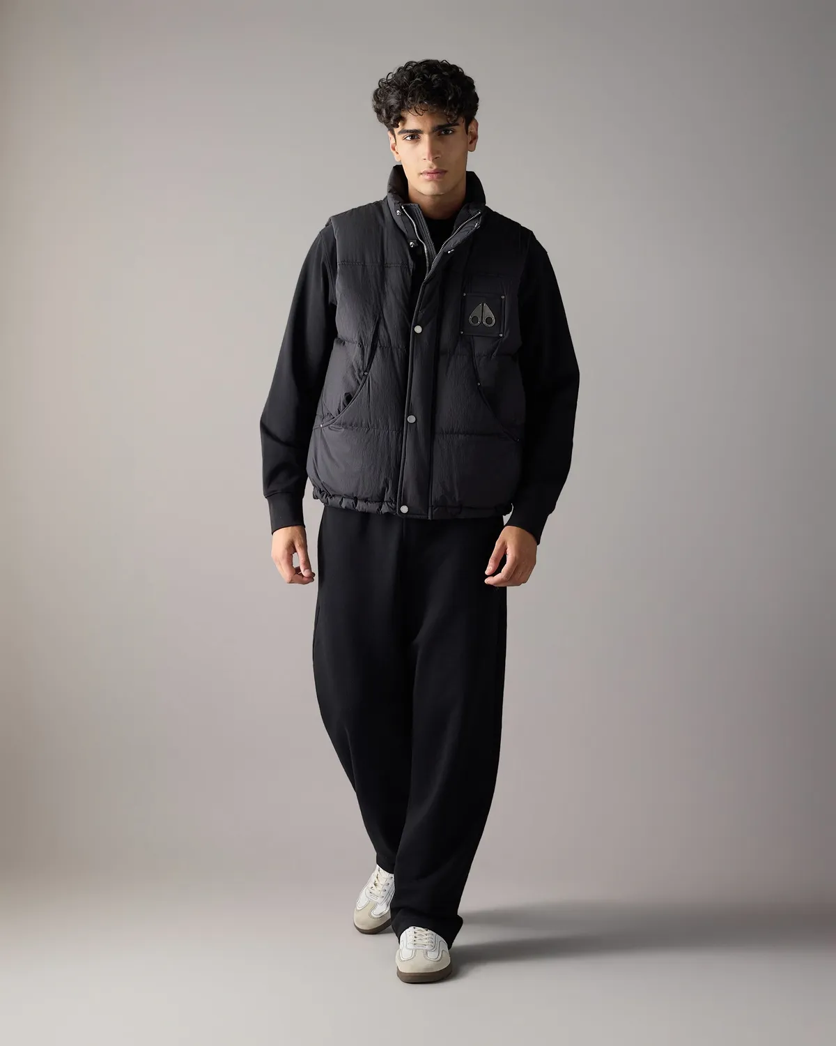 Moose Knuckles Everest gilet puffer duvet noir