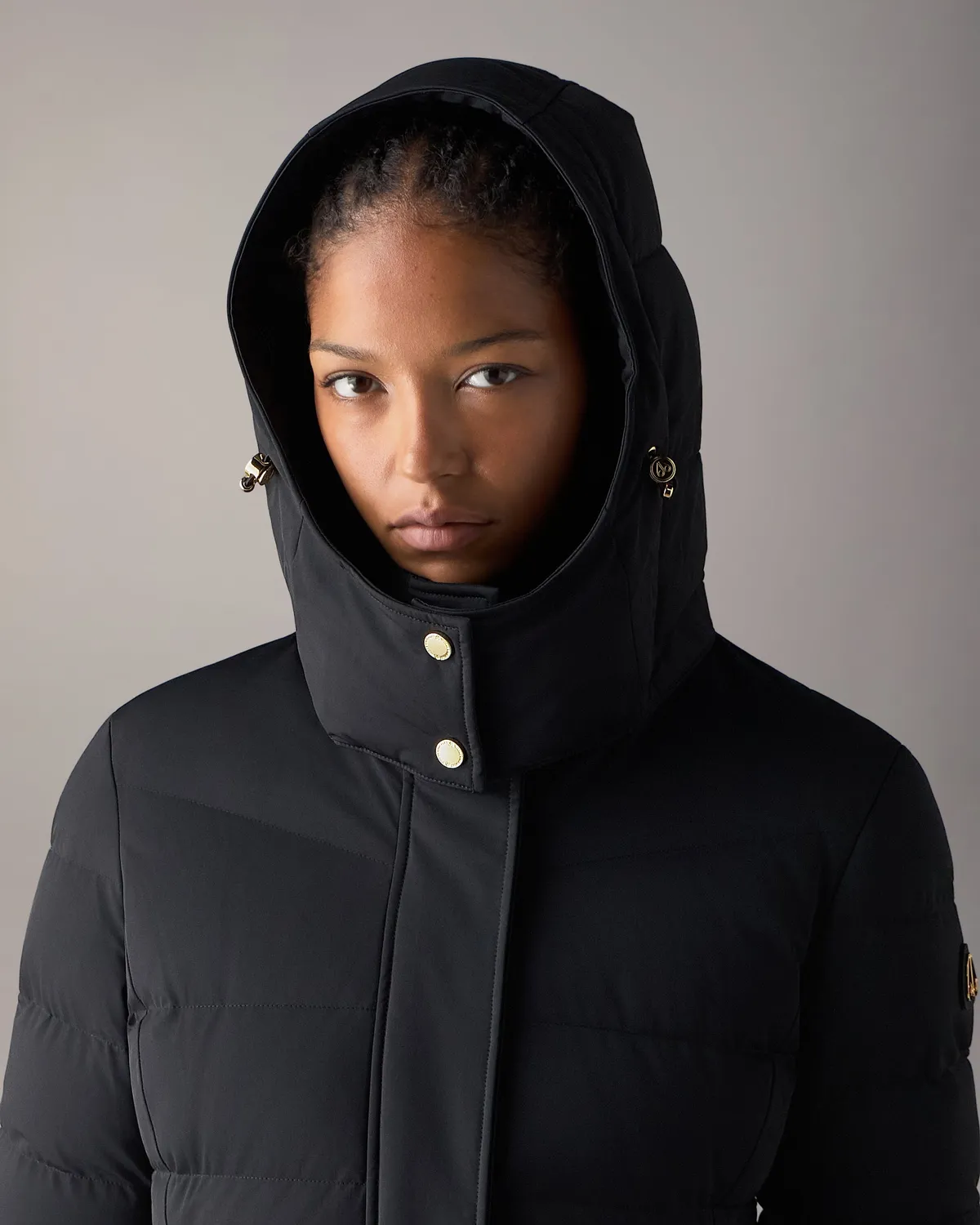 Moose Knuckles Watershed parka Gold noir Nyluxe