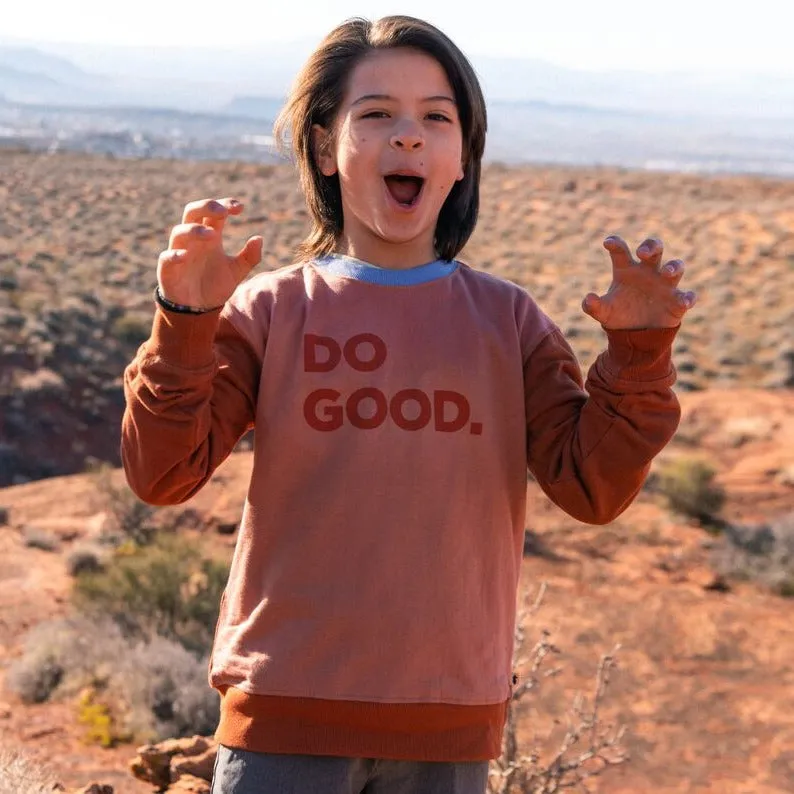 Cotopaxi Do Good Crew sweat enfant Heather Grey molleton