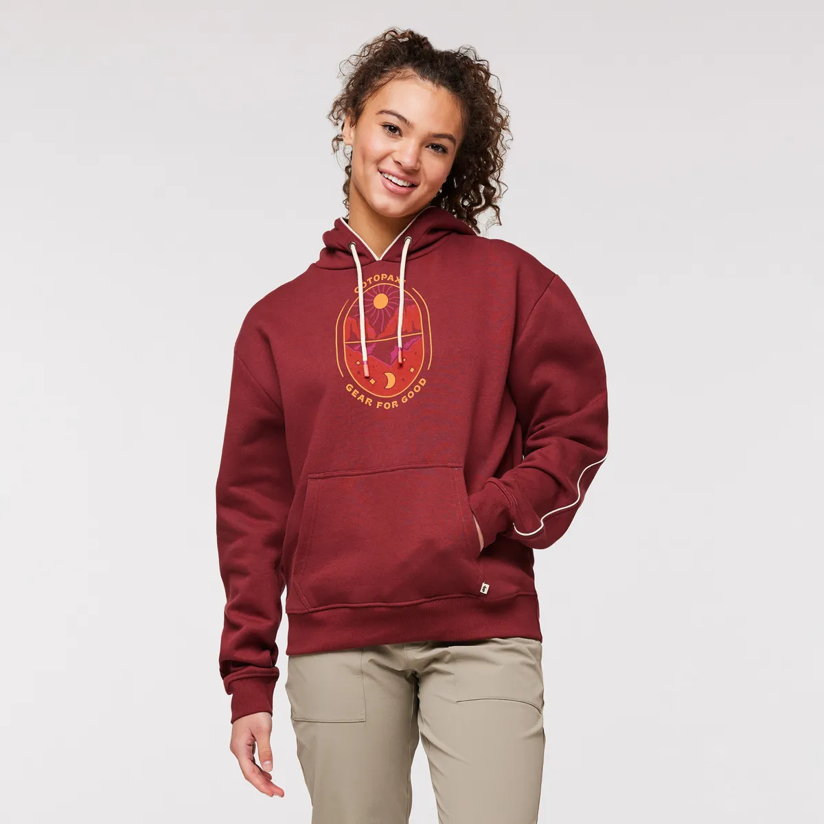 Cotopaxi Day And Night sweat capuche femme Burgundy coton