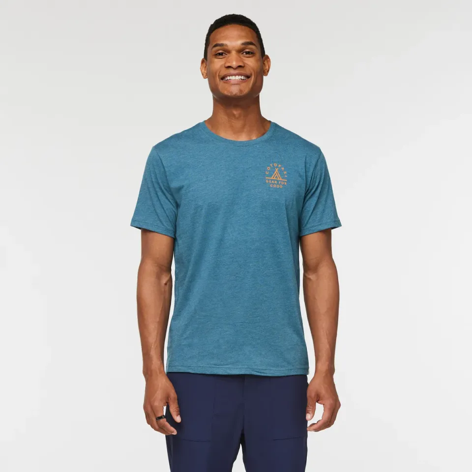 Cotopaxi Llama Map t-shirt homme Blue Spruce doux