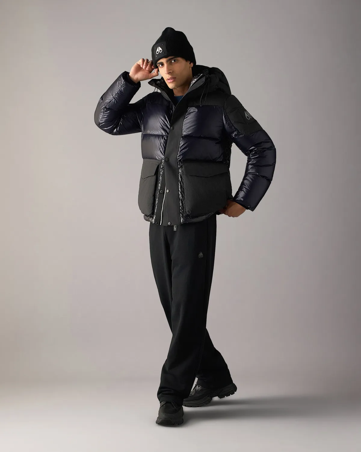 Moose Knuckles Briar 3Q Down puffer noir brillant