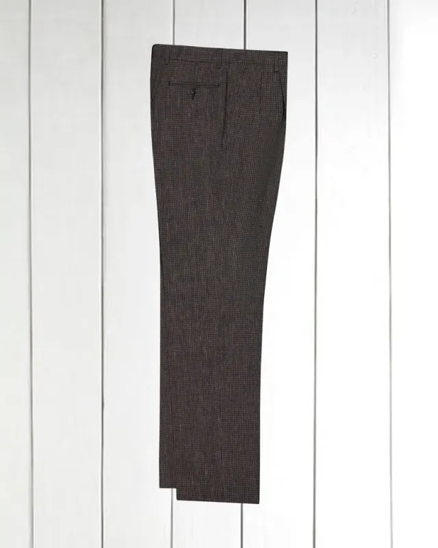 Hollington pantalon caviar laine taille haute noir-cendré