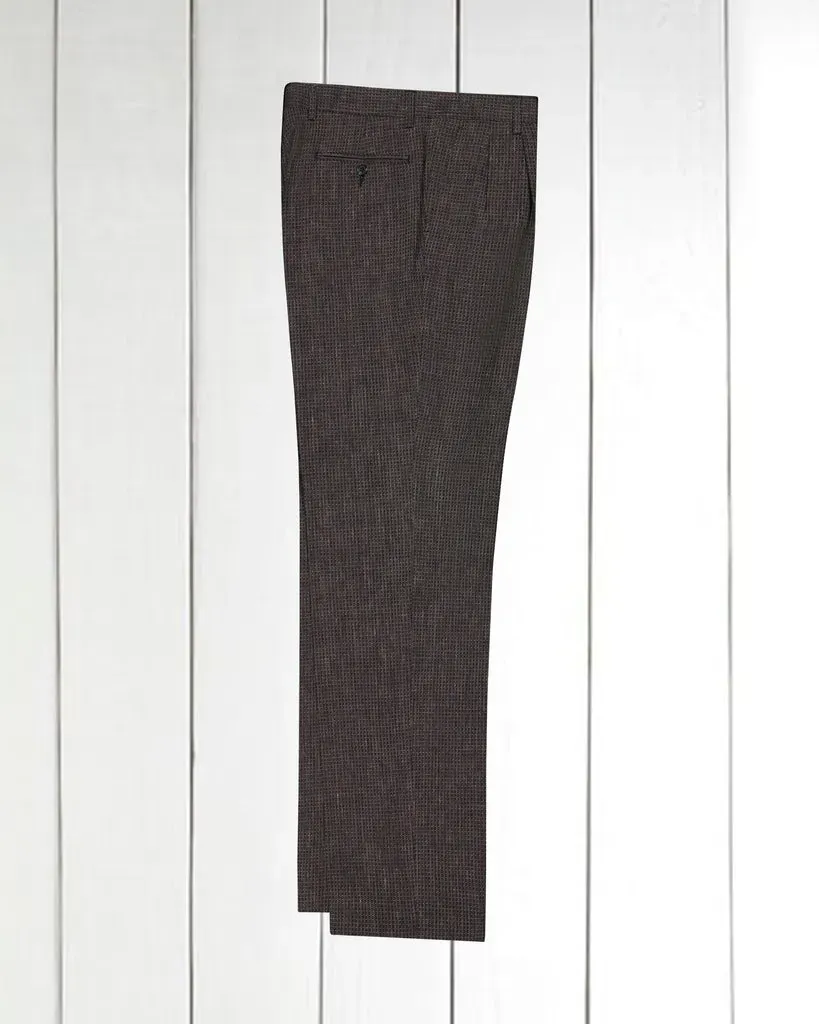 Hollington pantalon caviar laine taille haute noir-cendré