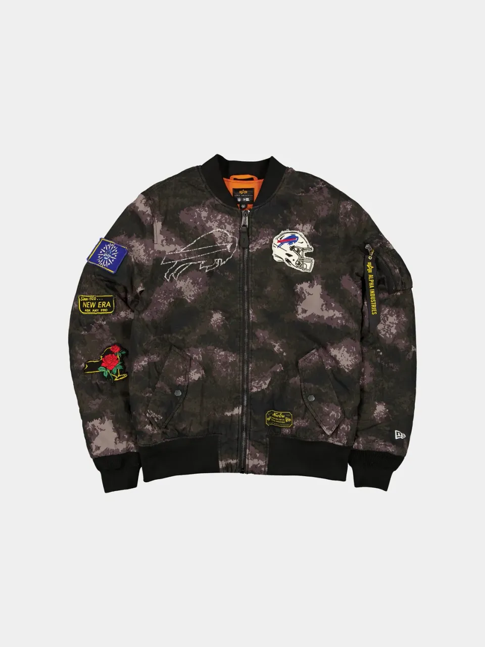 Alpha Industries MA-1 Bills x New Era bomber réversible noir