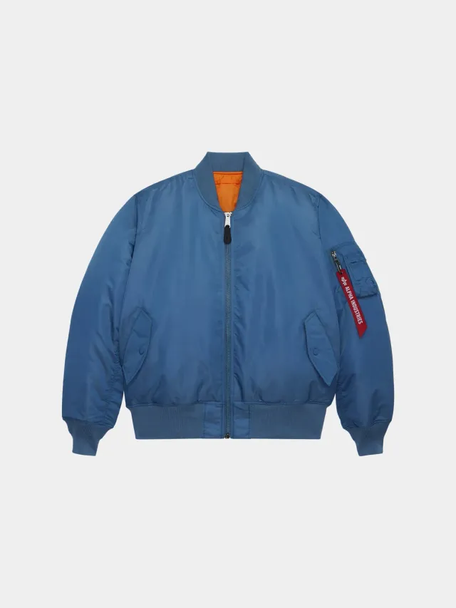 Alpha Industries MA-1 bomber homme Elemental Blue réversible nylon