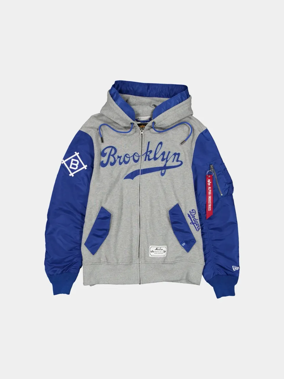 Alpha Industries MA-1 Dodgers sweat zippé bleu
