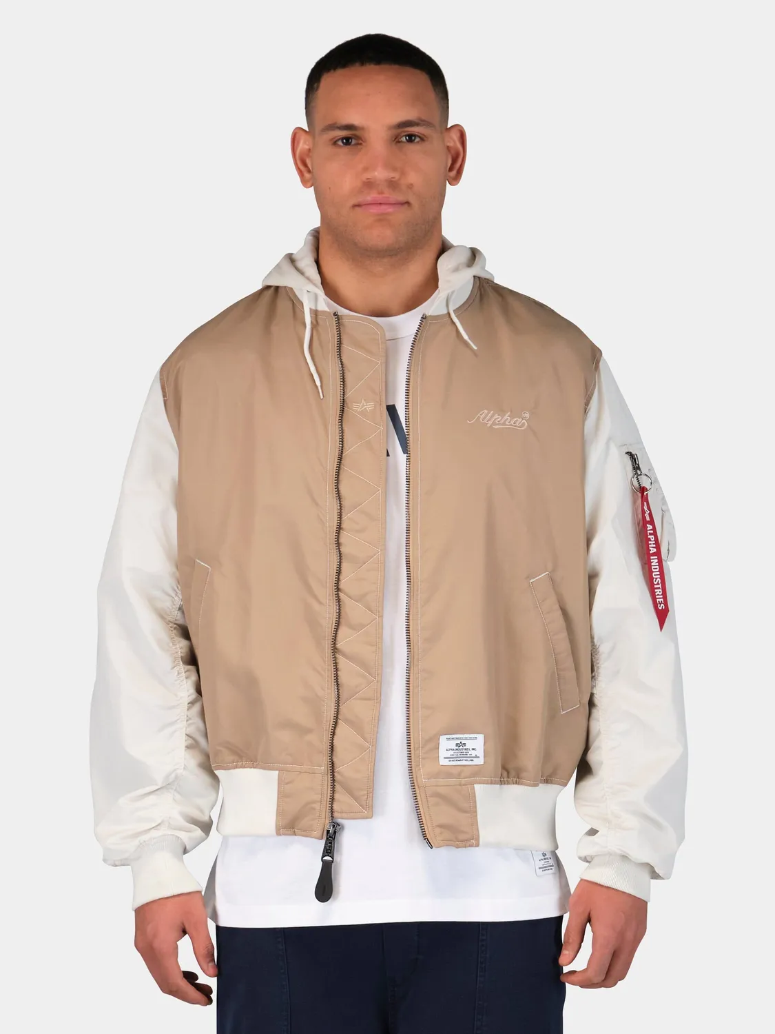 Alpha Industries L-2B Relaxed Varsity blouson dust khaki léger