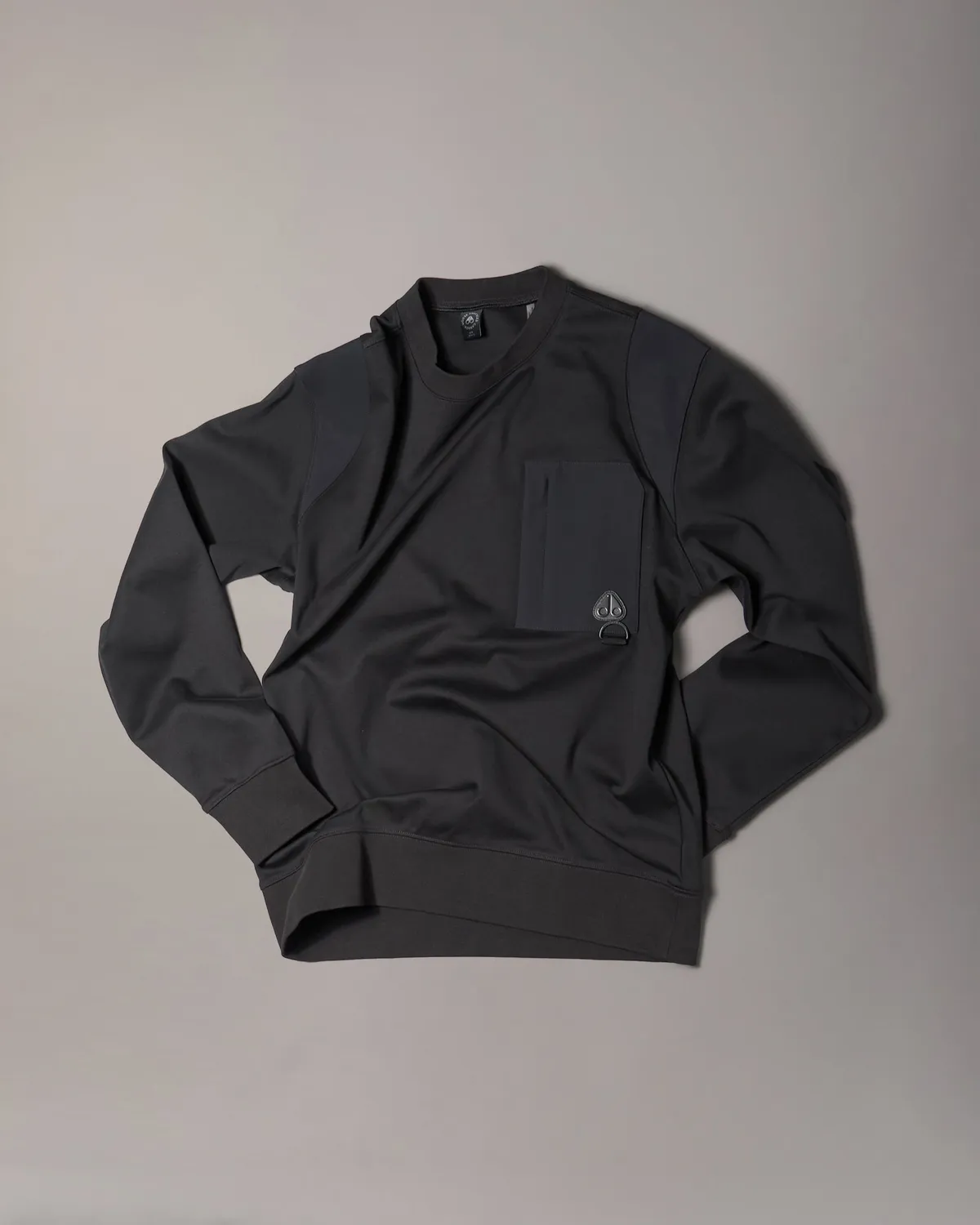 Moose Knuckles Dalon sweat col rond noir homme