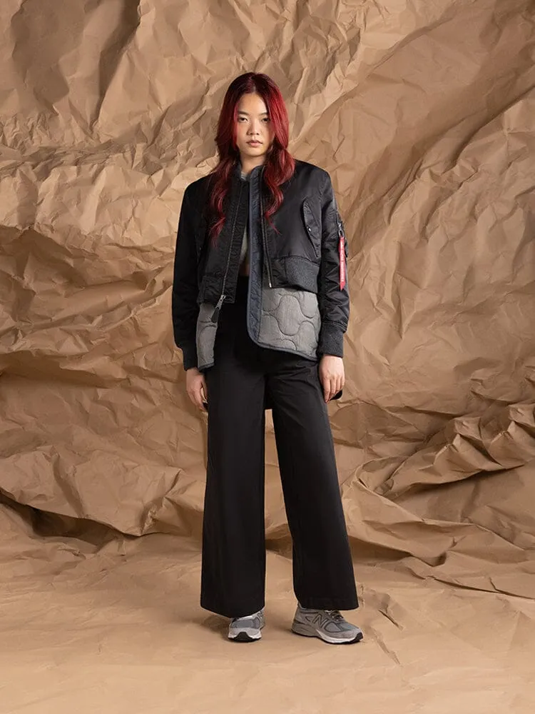 Alpha Industries MA-1 3-en-1 blouson matelassé femme noir
