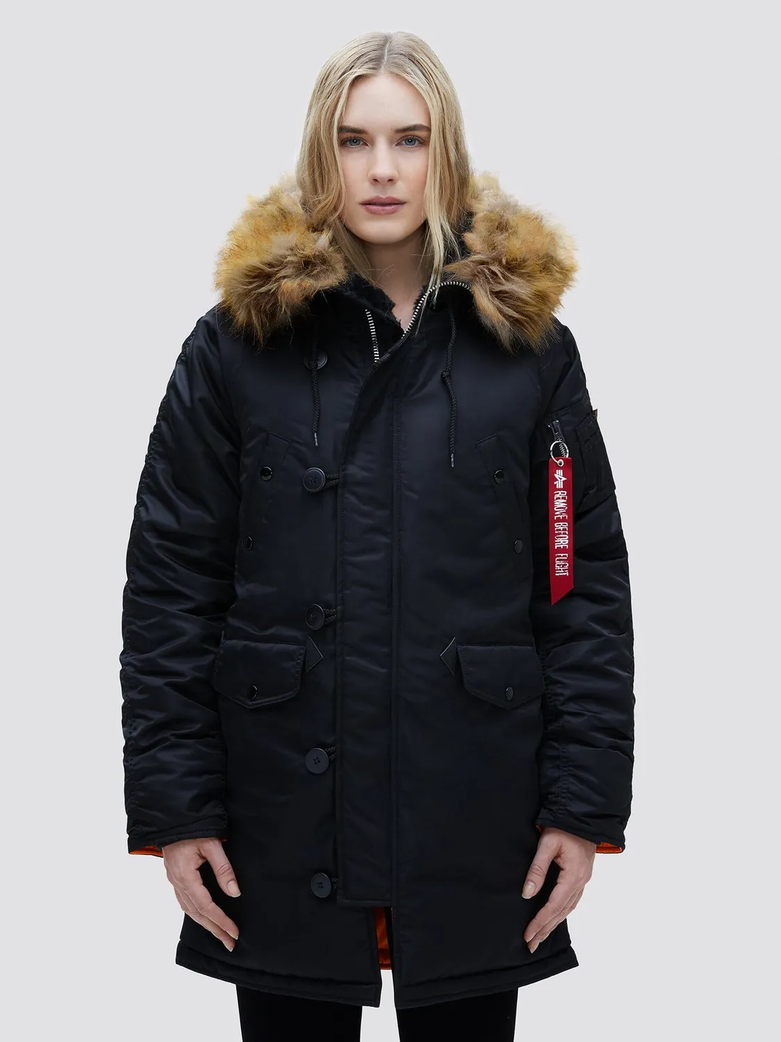 Alpha Industries N-3B parka femme noire grand froid
