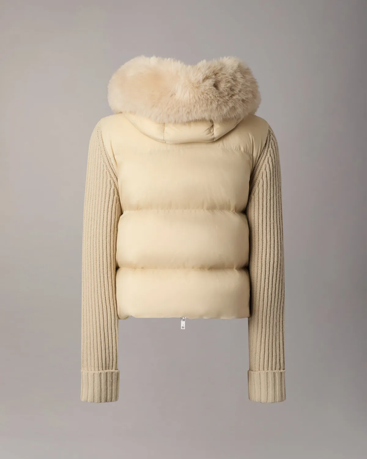 Moose Knuckles Everest Hybrid doudoune femme albâtre manches tricot