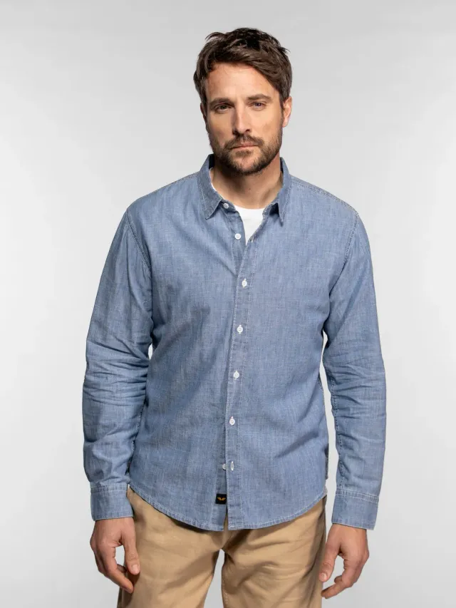 DAYTONA Brevard chemise homme bleu clair chambray