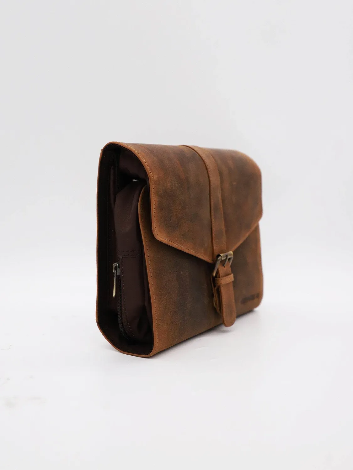 Daytona M13 trousse de toilette cuir Brun