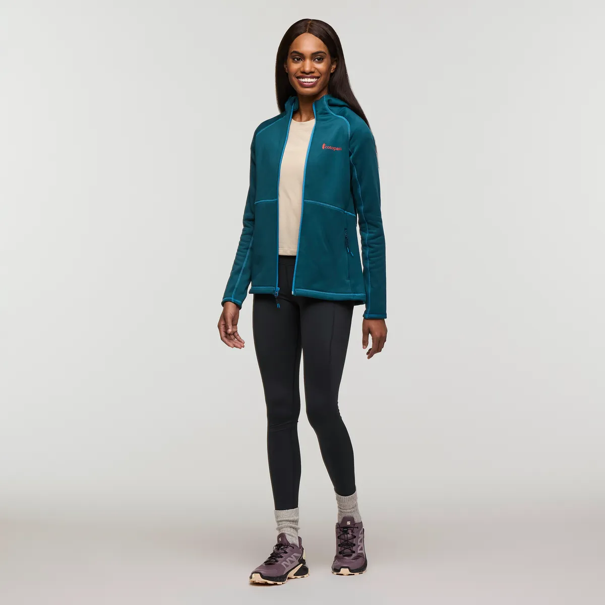 Cotopaxi Tempa Fleece Hooded Jacket polaire femme Pebble