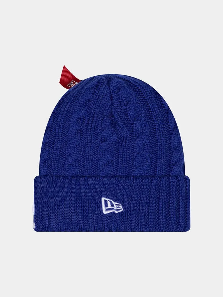 Alpha Industries Dodgers Cable Knit bonnet deep royal laine