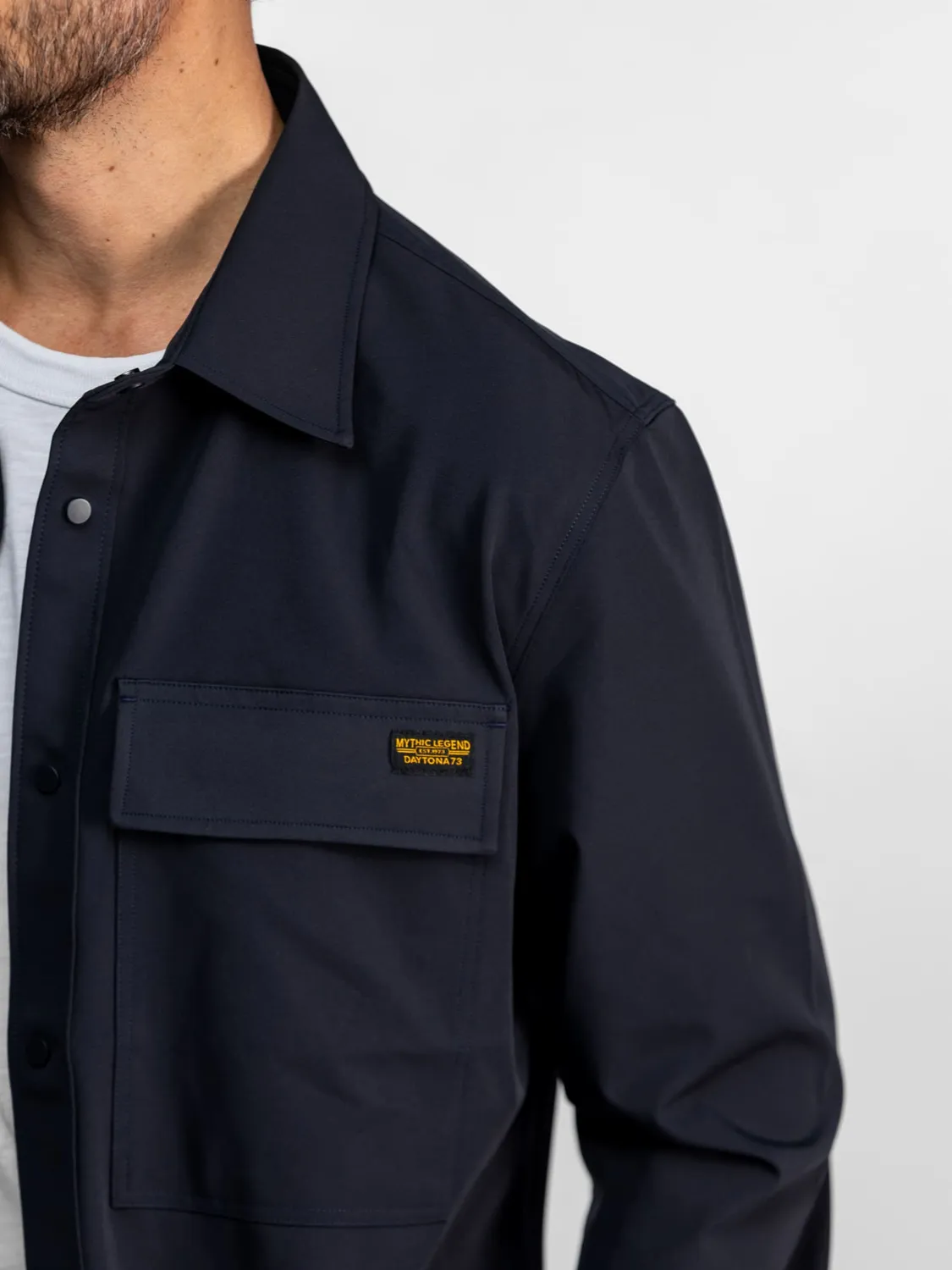 DAYTONA Stretchirt chemise casual homme extensible noir