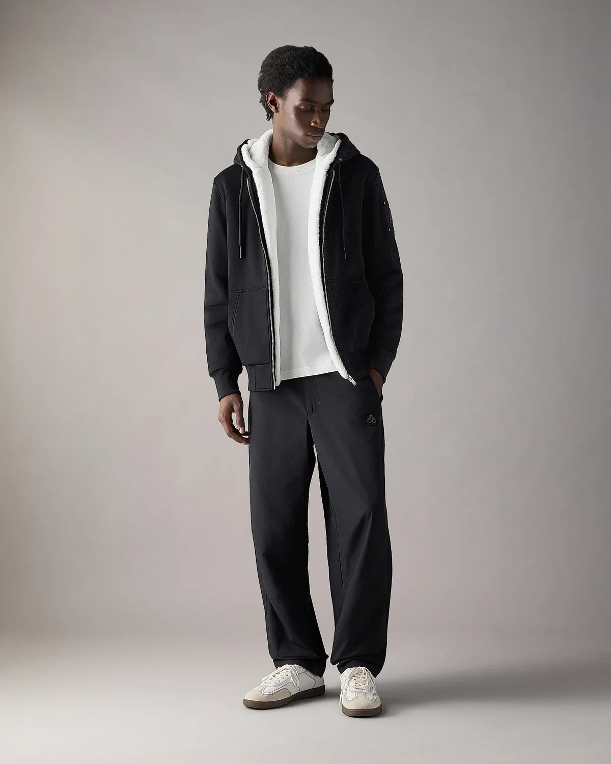 Moose Knuckles Classic Bunny sweat à capuche noir molleton