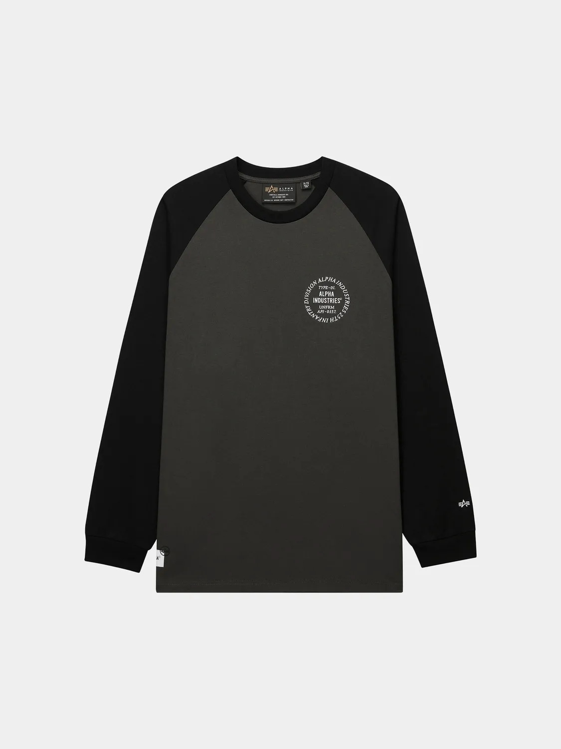 Alpha Industries UNFRM Raglan t-shirt manches longues vert coton
