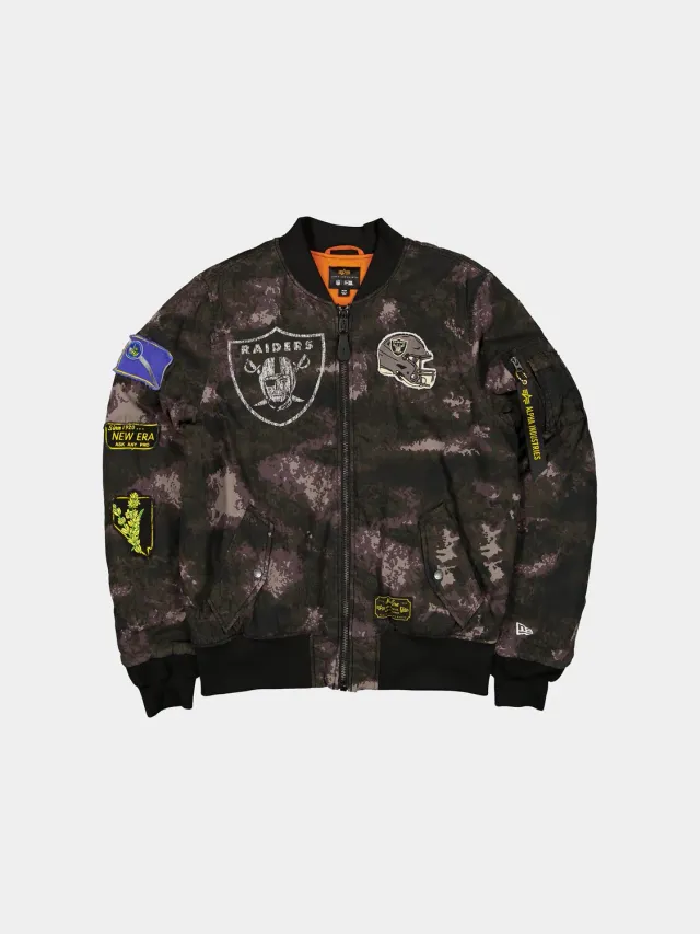 Alpha Industries MA-1 Raiders New Era bomber noir réversible