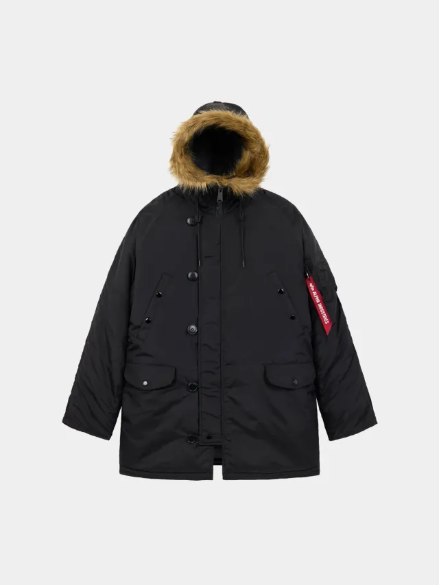Alpha Industries N-3B Oxford parka vert cuisses grand froid