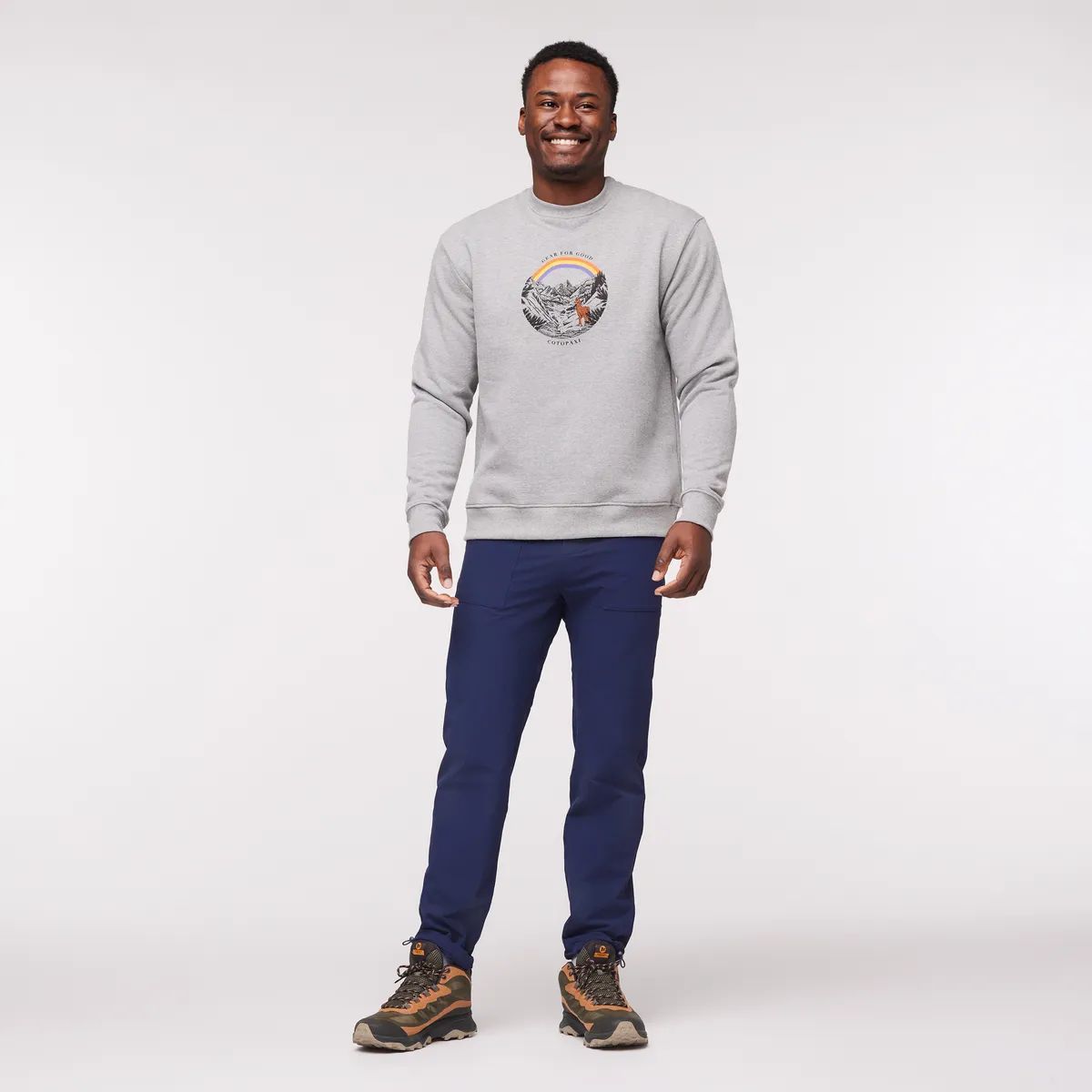 Cotopaxi Traveling Llama Crew sweat homme gris chiné doux