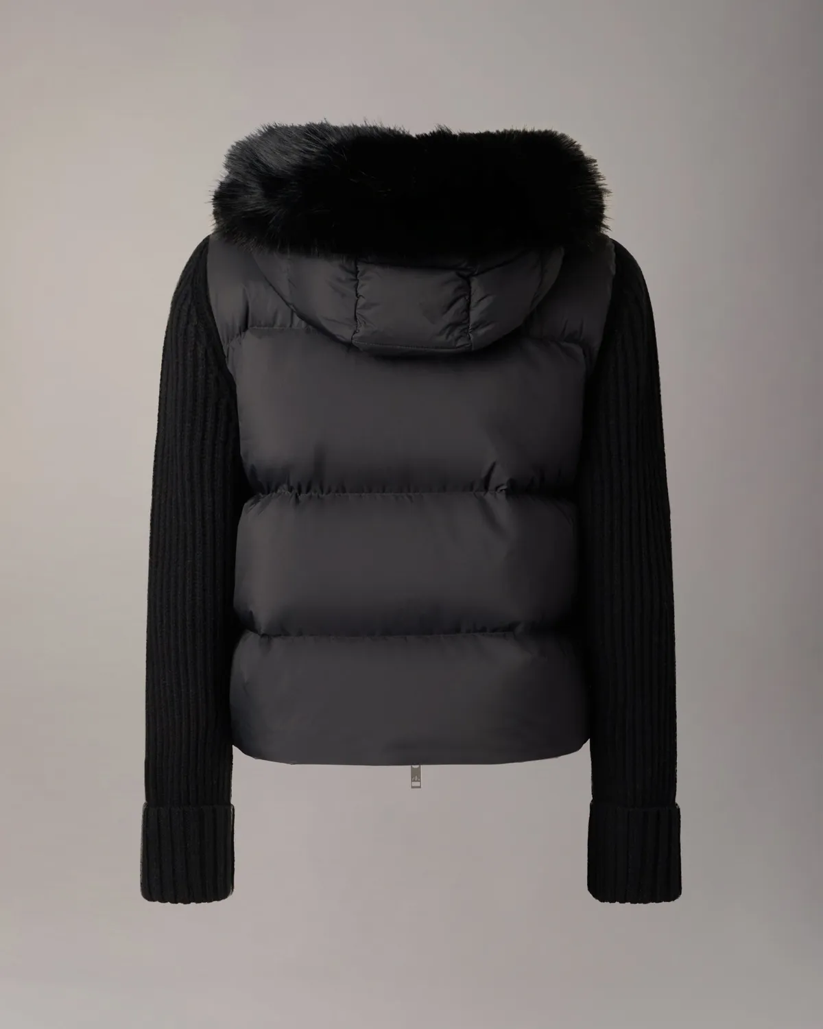 Moose Knuckles Everest Hybrid doudoune noire manches tricot