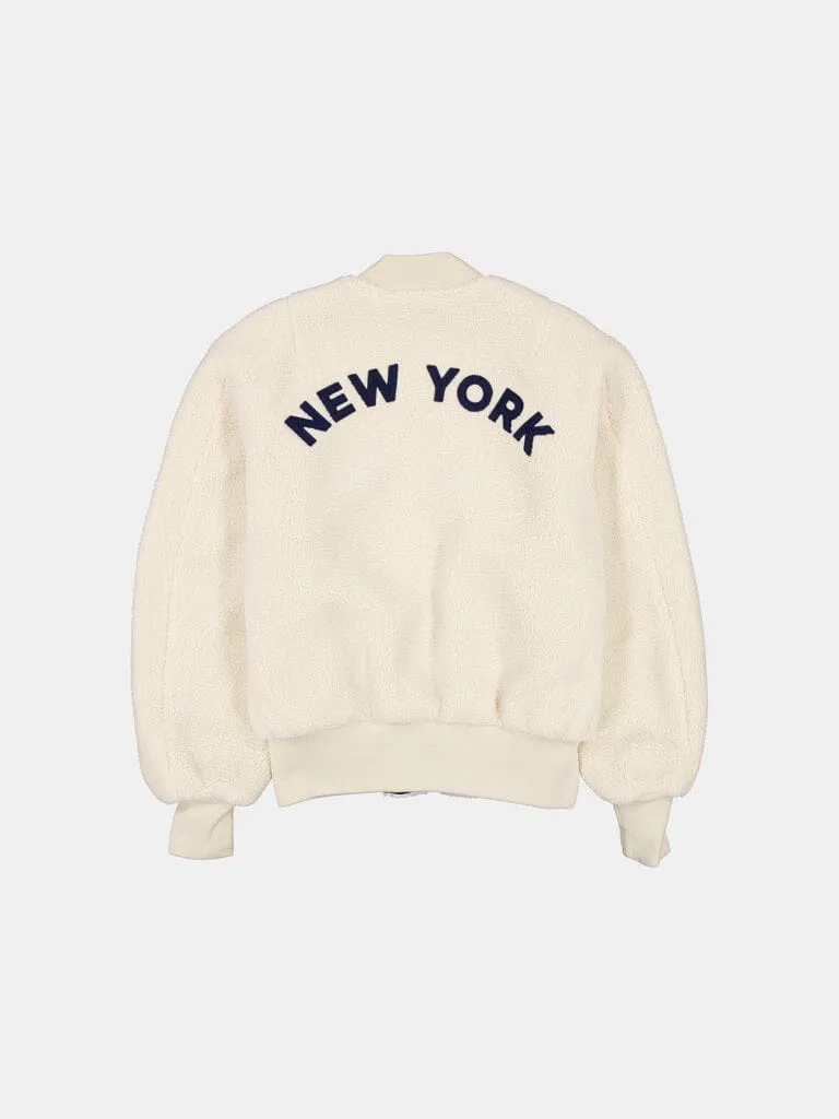 Alpha Industries MA-1 Yankees Sherpa bomber femme cream