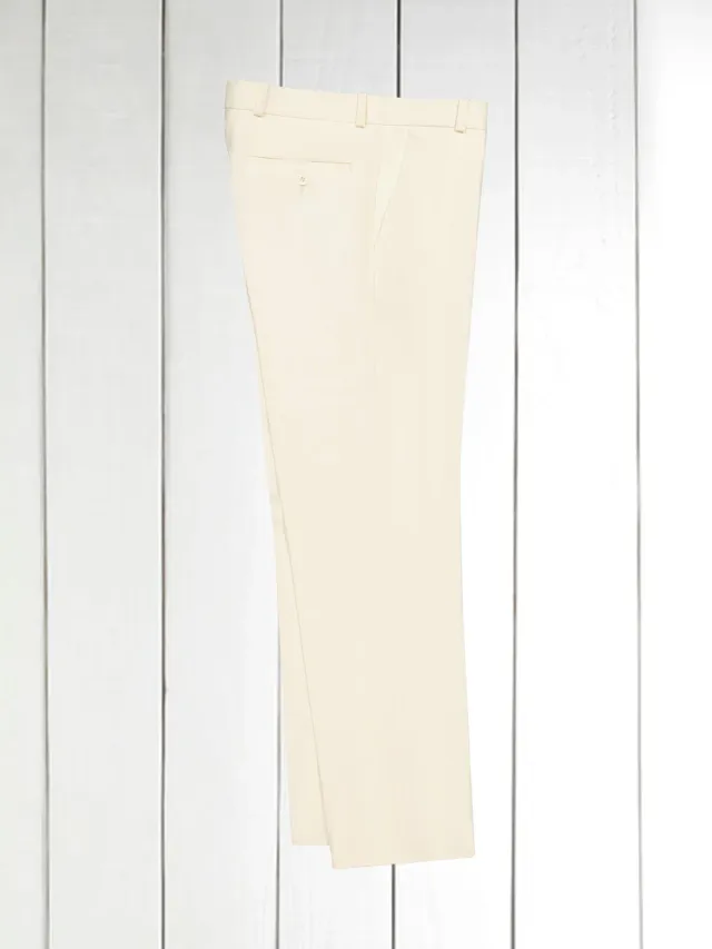 Hollington Siza pantalon ivoire lin extensible