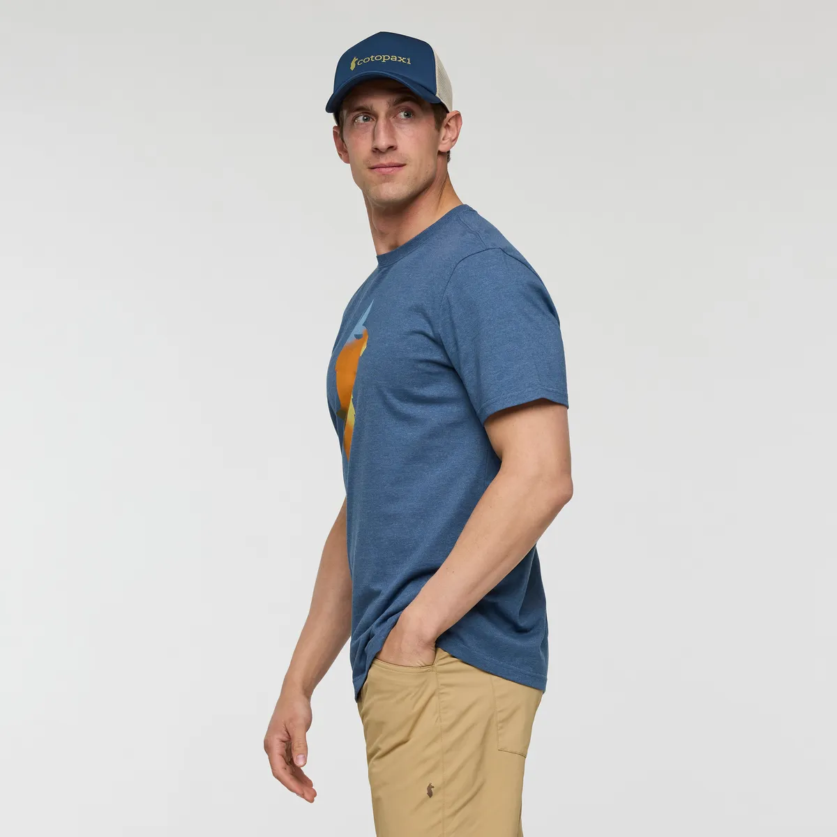 Cotopaxi Bitmap Llama t-shirt homme Deep Sea coton bio