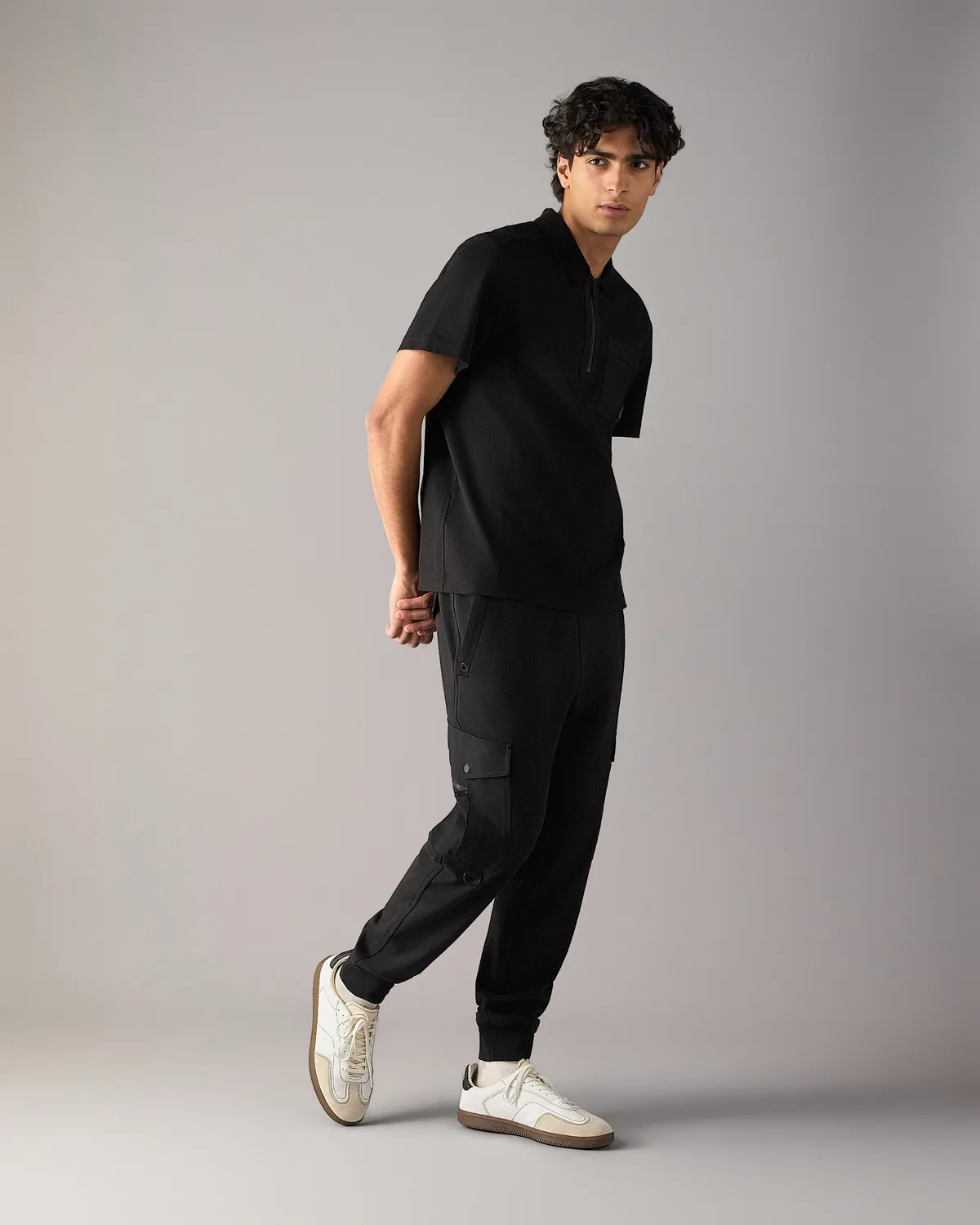 Moose Knuckles Dalon polo noir logo