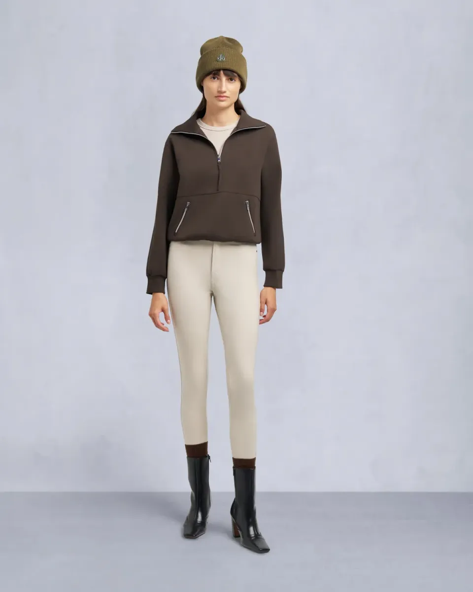 Moose Knuckles Mix Media pull zip noir performance