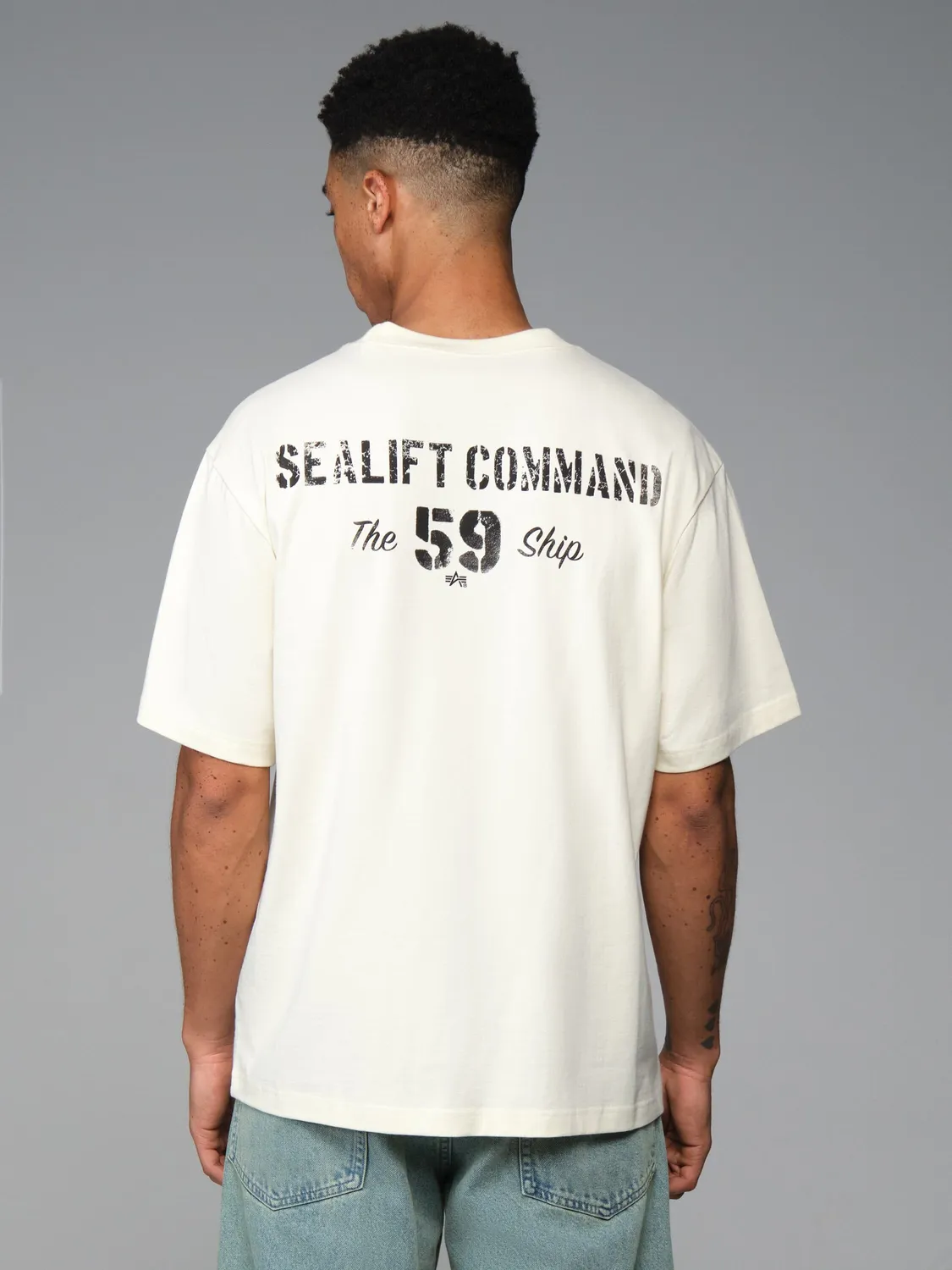 Alpha Industries Sealift t-shirt Eggnog battlewash coton