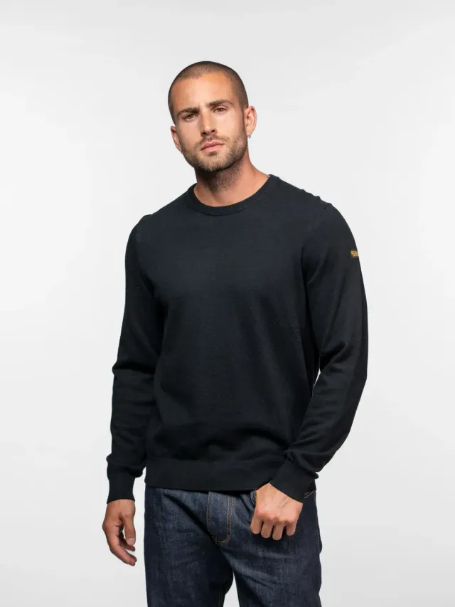 Daytona Amick pull cachemire col rond beige