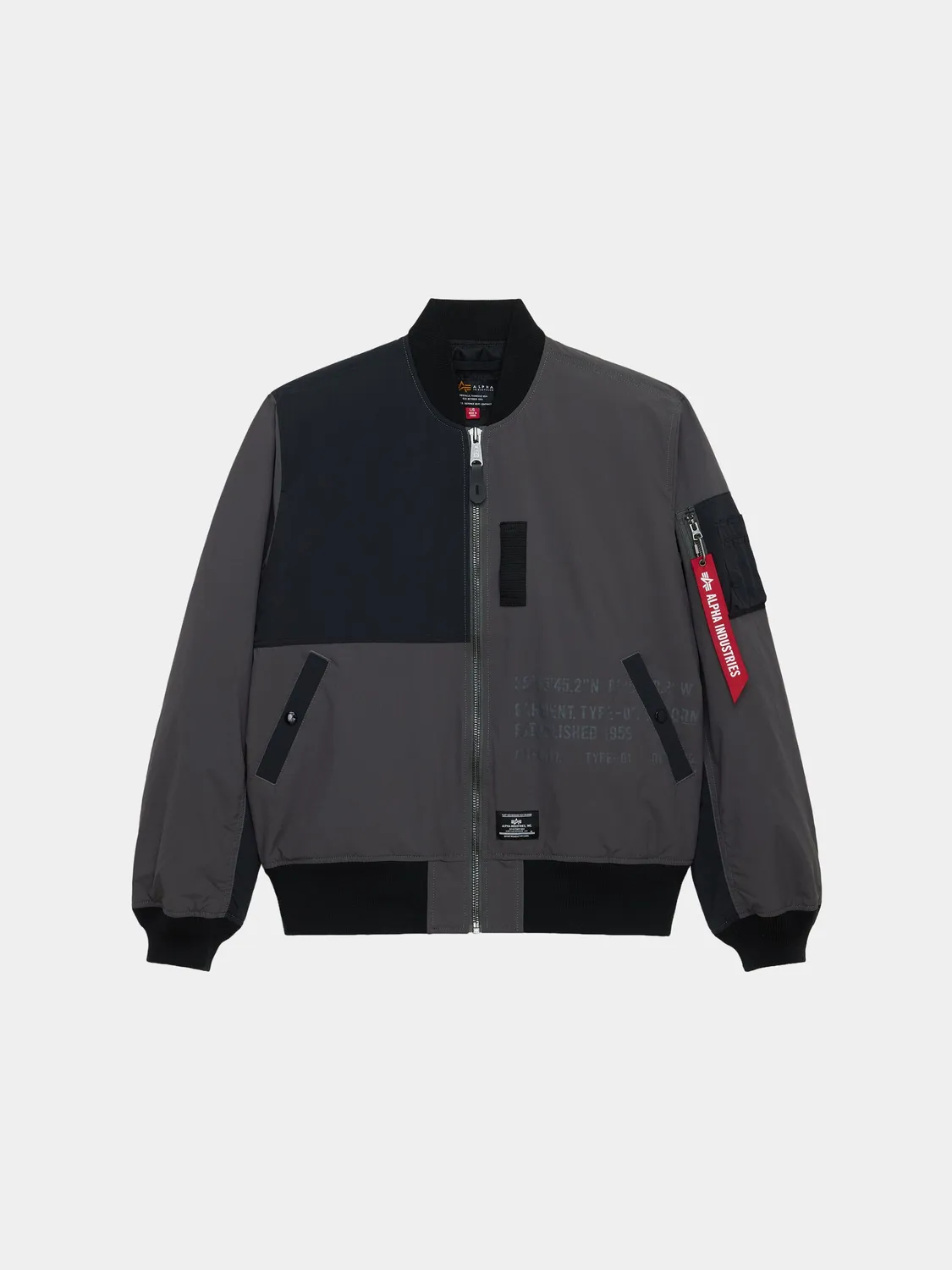Alpha Industries L-2B Relaxed Patchwork blouson Mist nylon