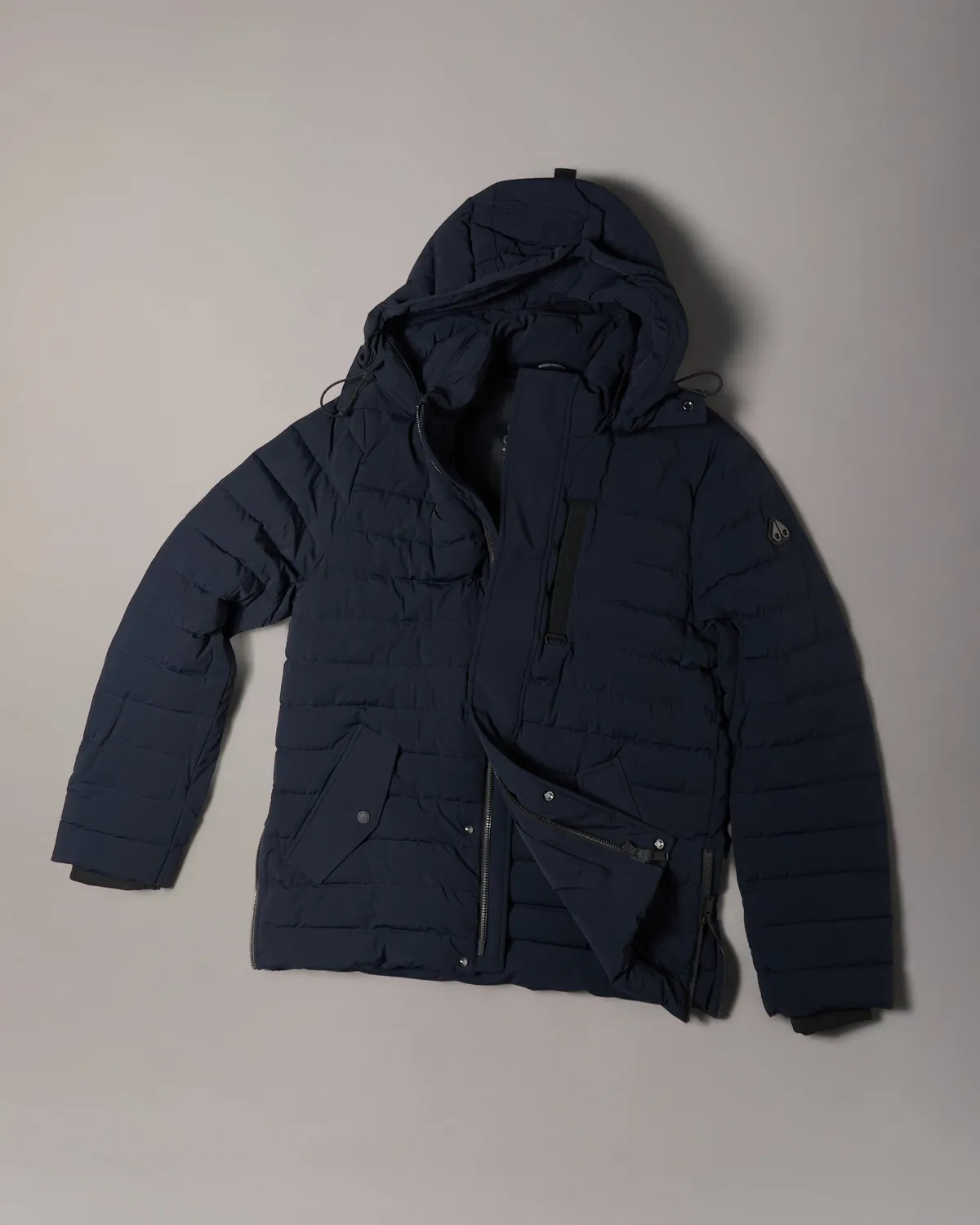 Moose Knuckles Greystone doudoune bleu marine grand froid