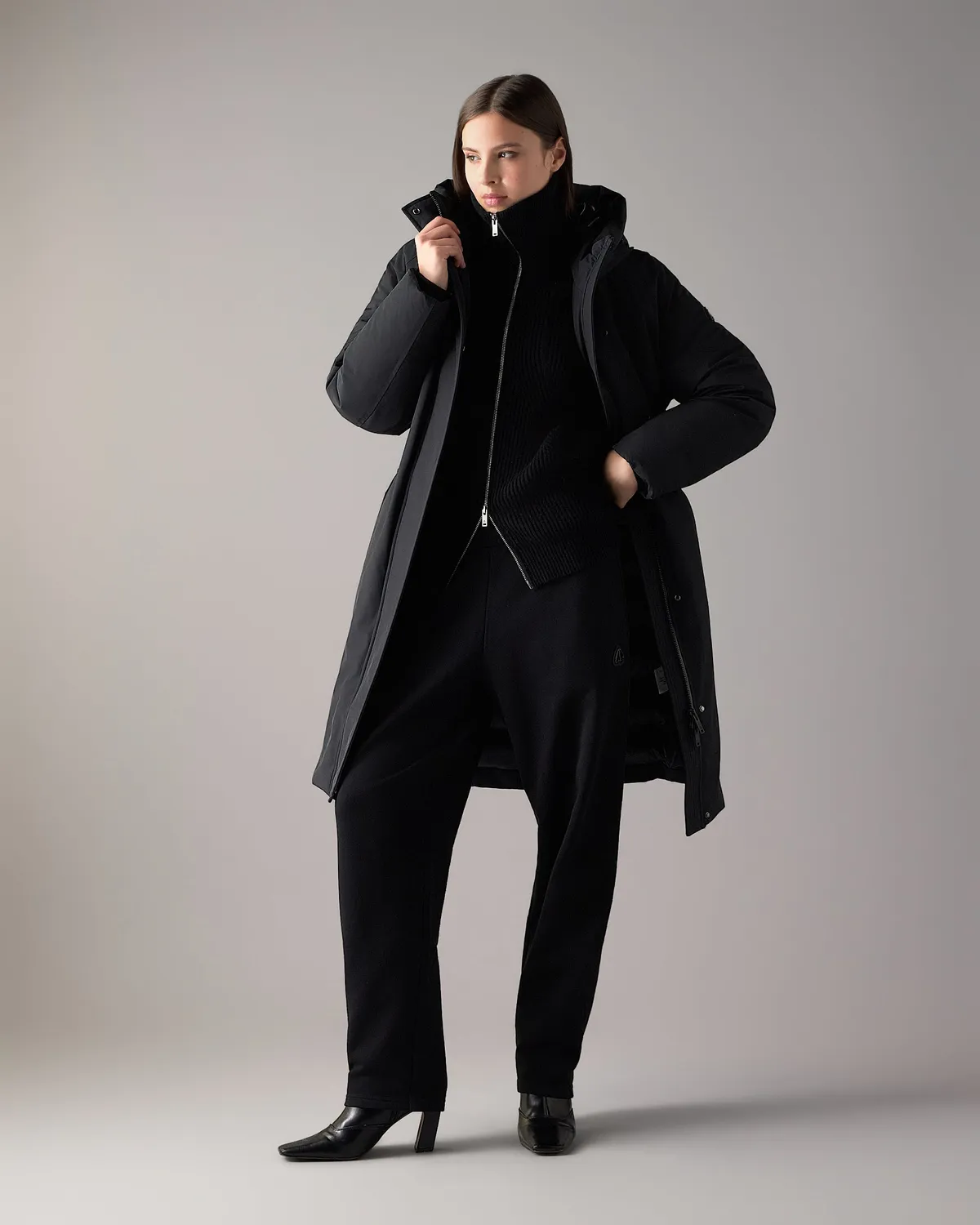 Moose Knuckles West-Ed parka Black longue légère