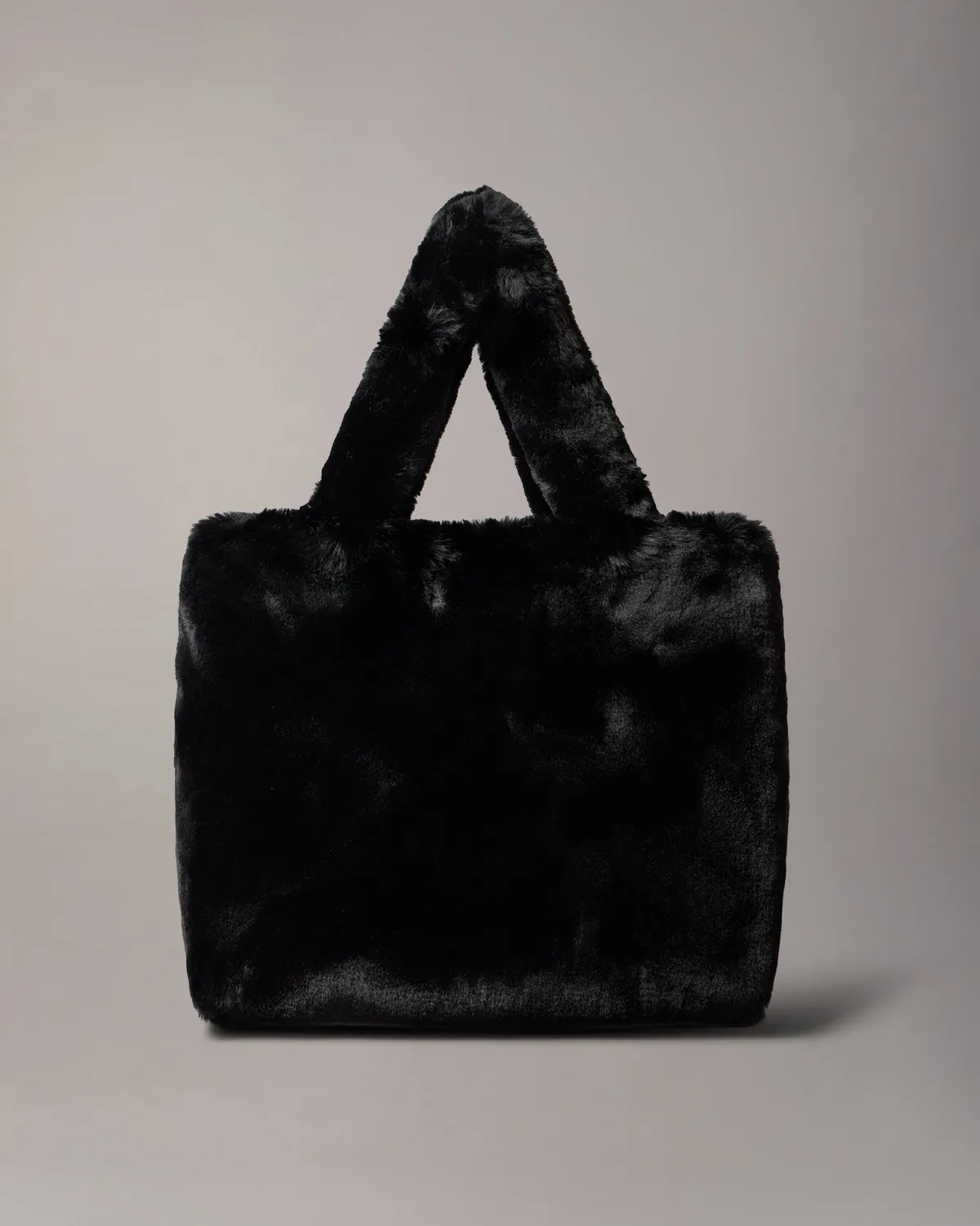 Moose Knuckles Large Bunny Tote sac noir peluche