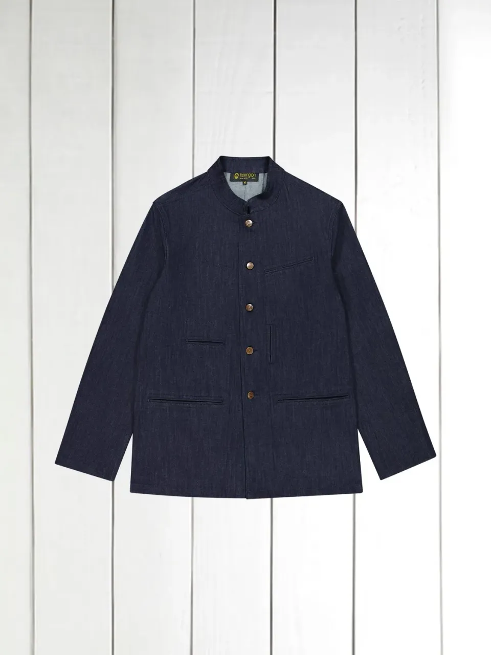 Hollington veste Architecte col Nehru denim indigo 44