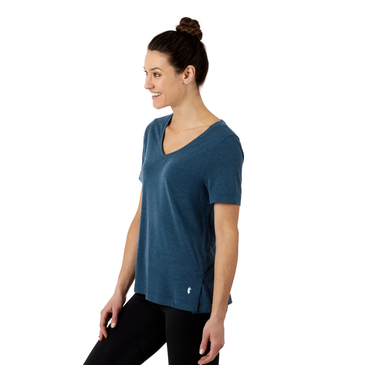 Cotopaxi Paseo t-shirt femme Black Iris col V voyage
