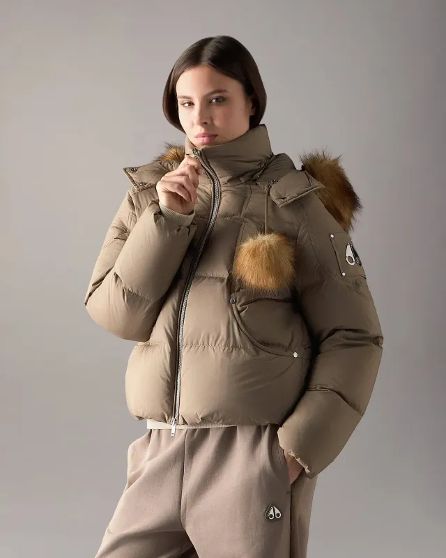 Moose Knuckles Everest doudoune capuche Ashen pompons