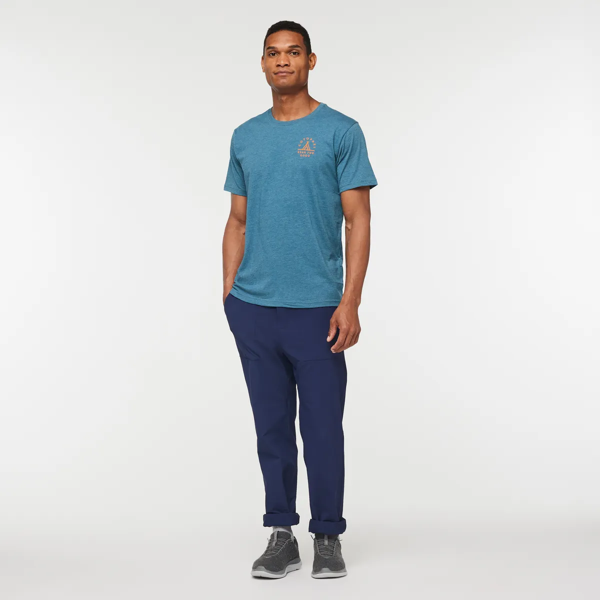 Cotopaxi Llama Map t-shirt homme Blue Spruce doux