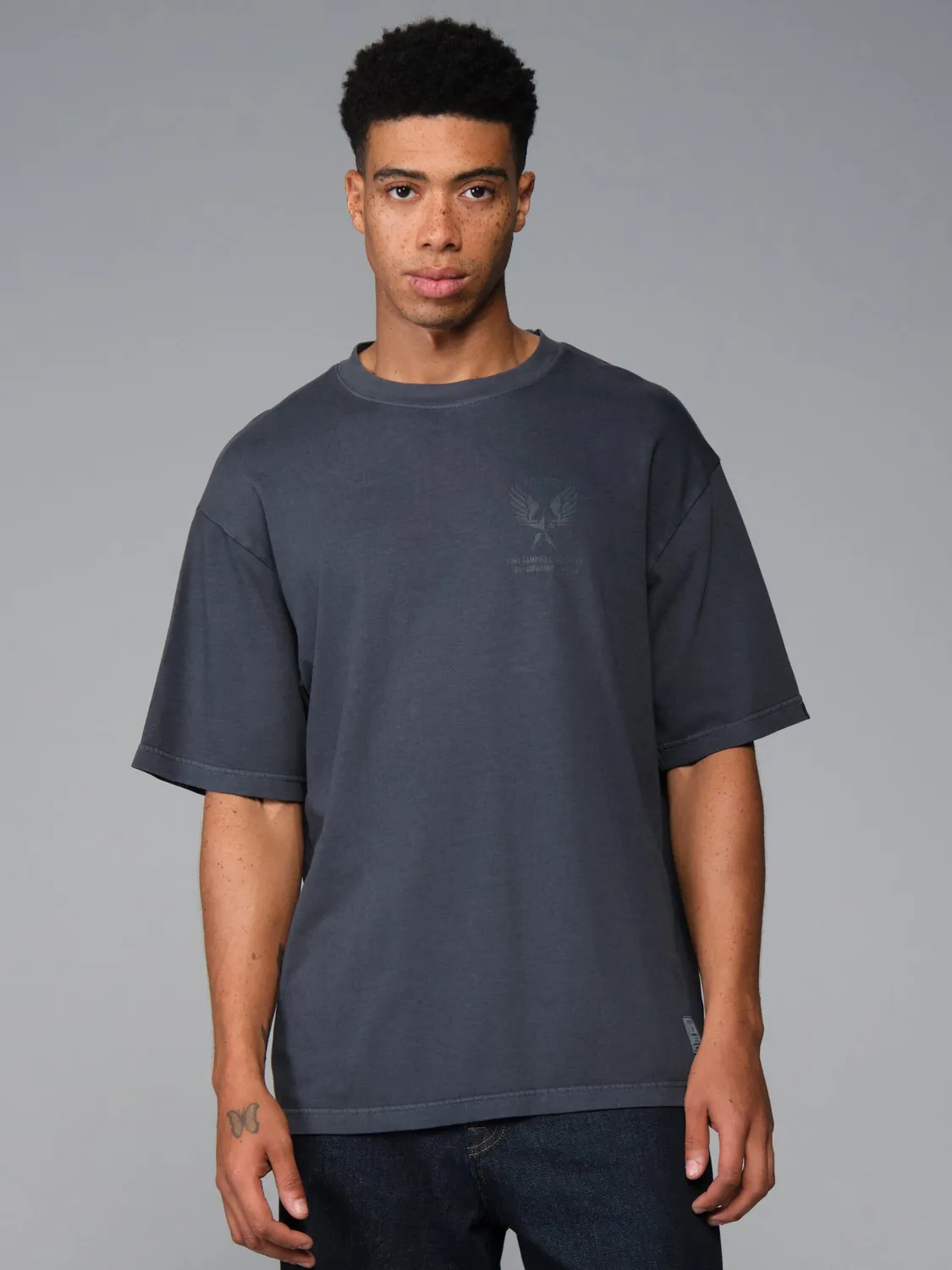 Alpha Industries Essential Battlewash t-shirt Noir coton