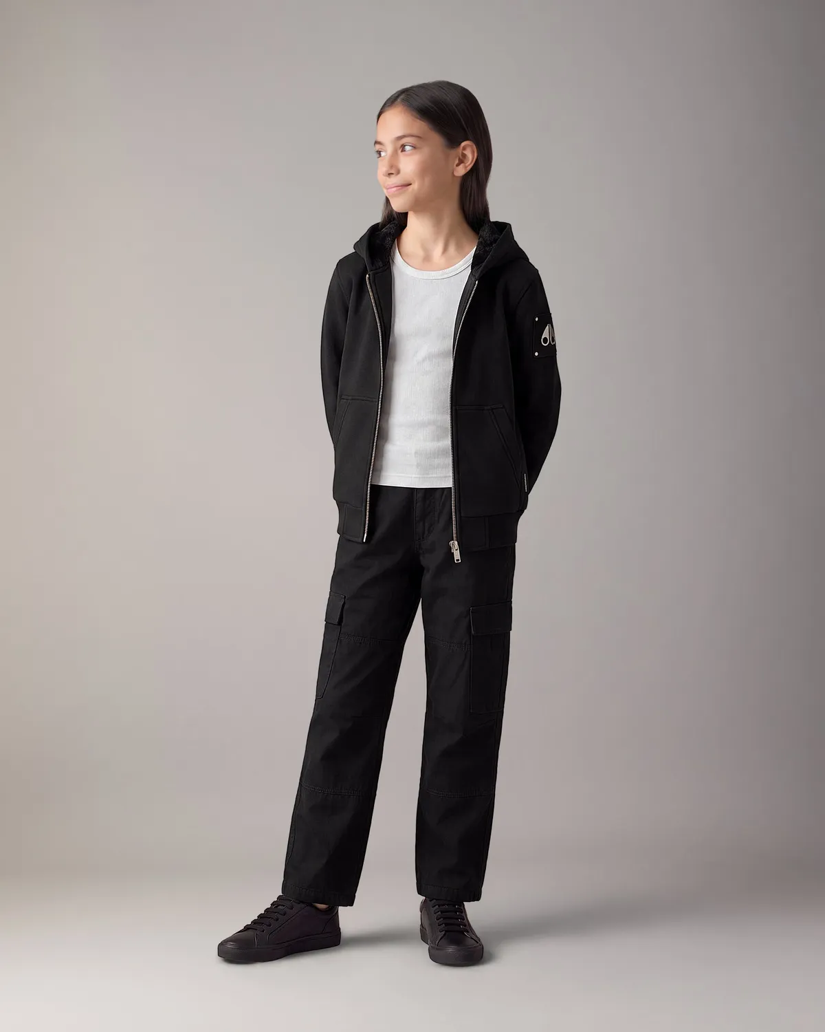 Moose Knuckles Classic Bunny sweat noir enfant