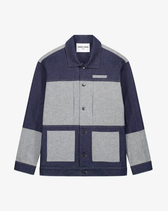 LEBRUN Atelier Coton Veste Travail Marine Homme