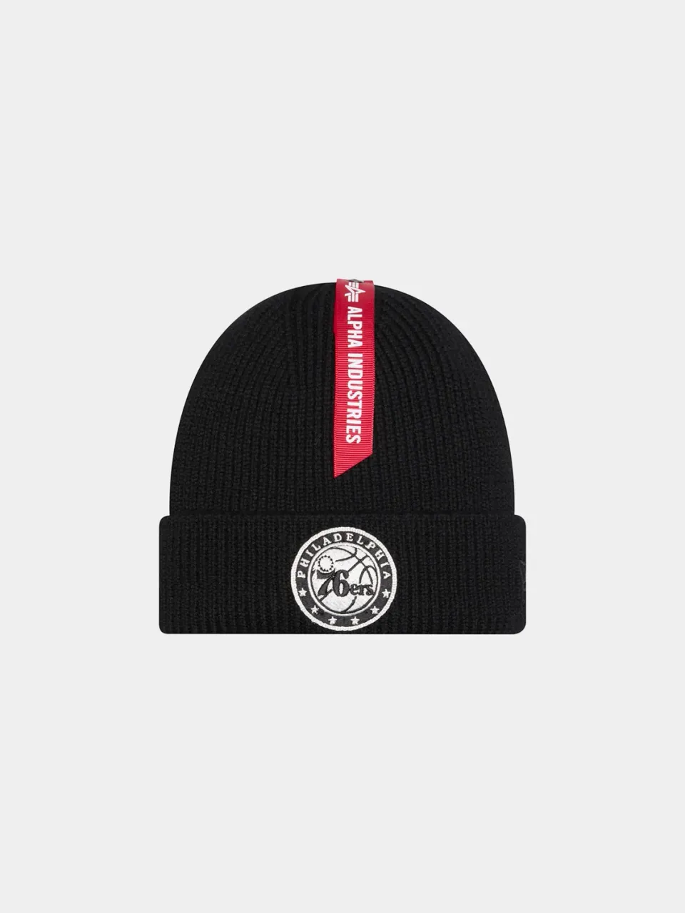 Alpha Industries 76ers x New Era bonnet court laine noir