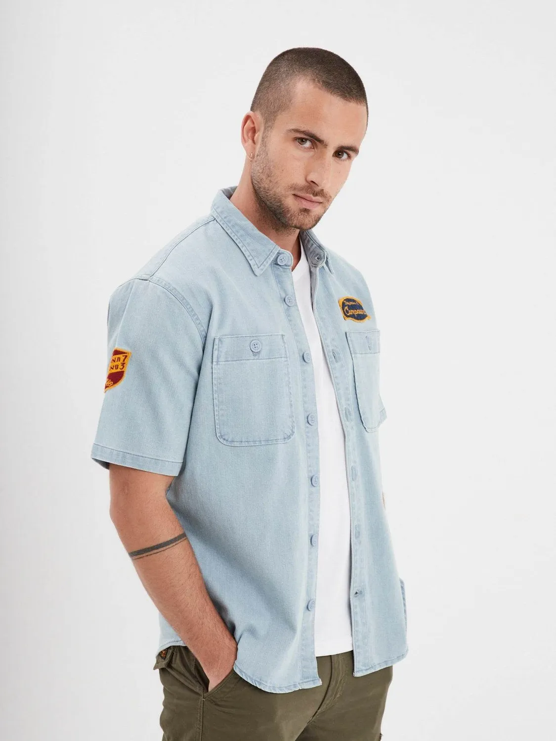 DAYTONA Boroughs chemise denim bleu délavé