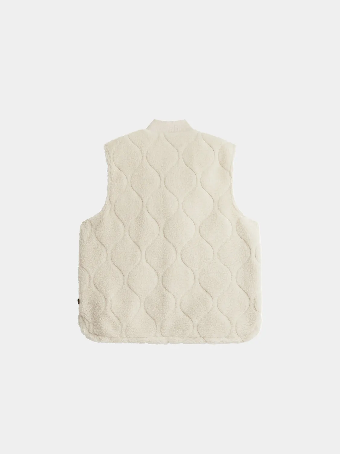 Alpha Industries Sherpa Onion Quilting gilet dune white