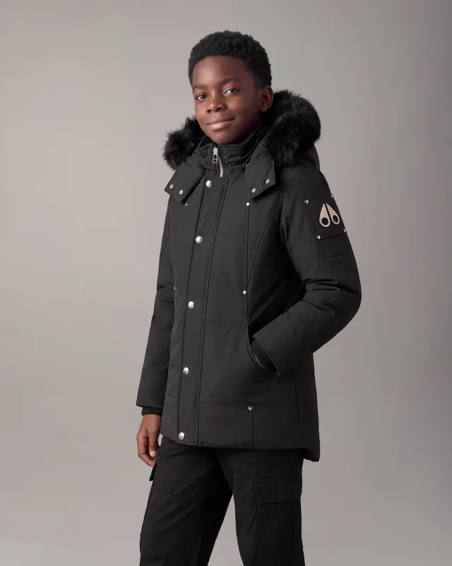 Moose Knuckles Original Parka Duvet Enfant Noir Grand Froid