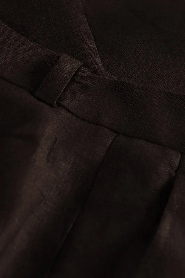 Hollington Siza pantalon ajusté lin macchiato